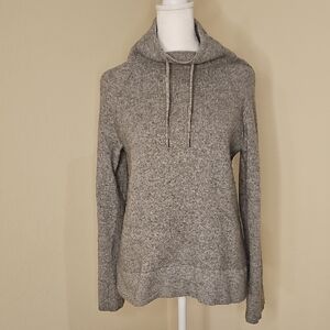 Ann Taylor Wool Blend Funnel Neck Gray Sweater Sz M